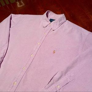POLO Ralph Lauren Logo Light Purple Oxford Yarmouth Dress Shirt